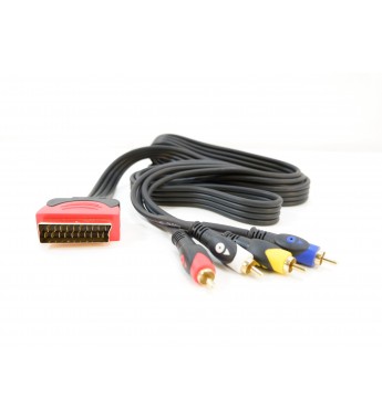 Аудио видео кабель SCART - 4 RCA 2 м