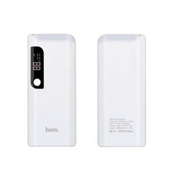 Внешний аккумулятор HOCO B27 15000mAh 2.0A 2USB с лампой, белый