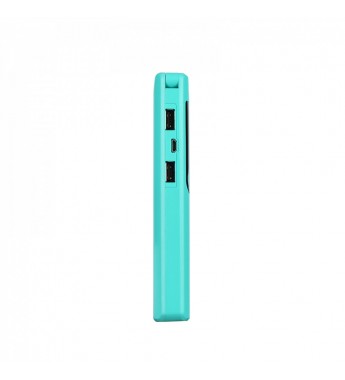 Внешний аккумулятор HOCO B27 15000mAh 2.0A 2USB с лампой, голубой