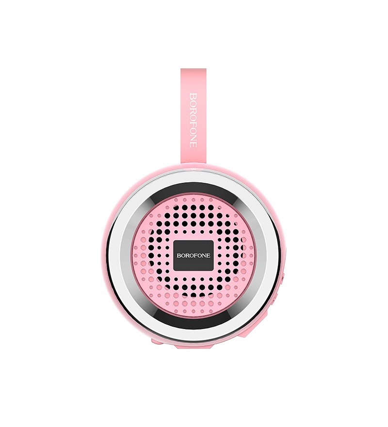 Портативная колонка Borofone BR2 bluetooth 5.0 с микрофоном, розовый 