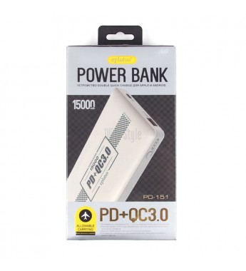 Внешний аккумулятор Eplutus PD-151 с функцией быстрой зарядки 15000mAh, QC3.0