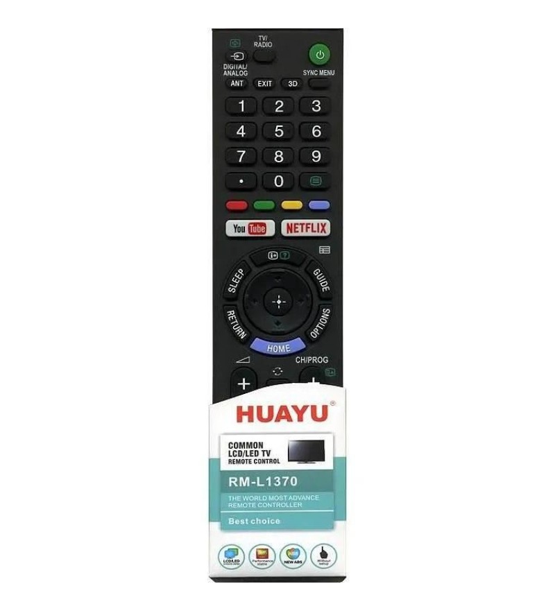 Пульт Huayu для Sony RM-L1370 корпус как RMT-TX102D NETFLIX / You Tube универсальный