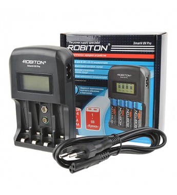 Зарядное устройство ROBITON SMART4 9V PRO LCD, 2-4 AA, AAA и 1 9В Крона