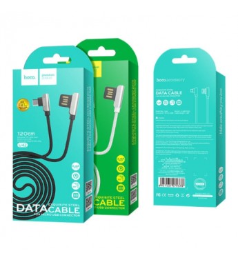 Кабель HOCO U42 USB (m)-microUSB (m) 1.2м 2.4A ткань белый